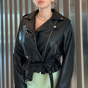 Faux leather jacket